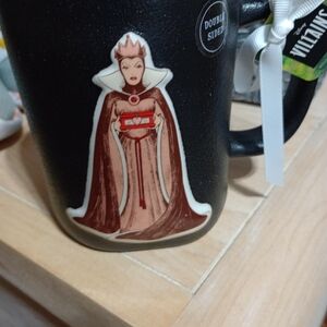 Rae Dunn Black Mug with Queen Design